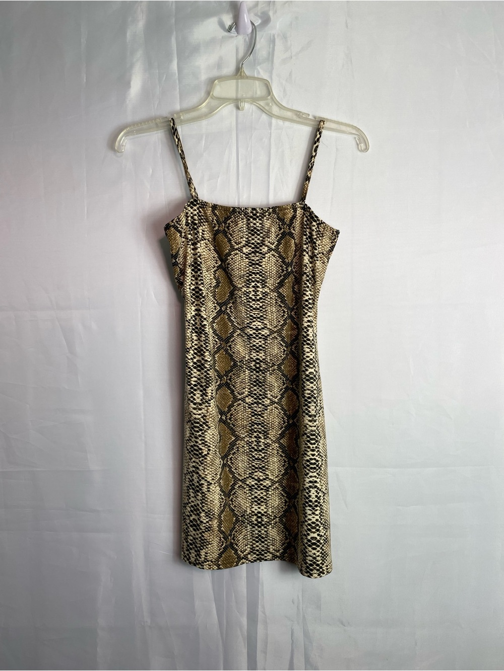ROMWE Snake-Print Mini Dress in Brown and Black